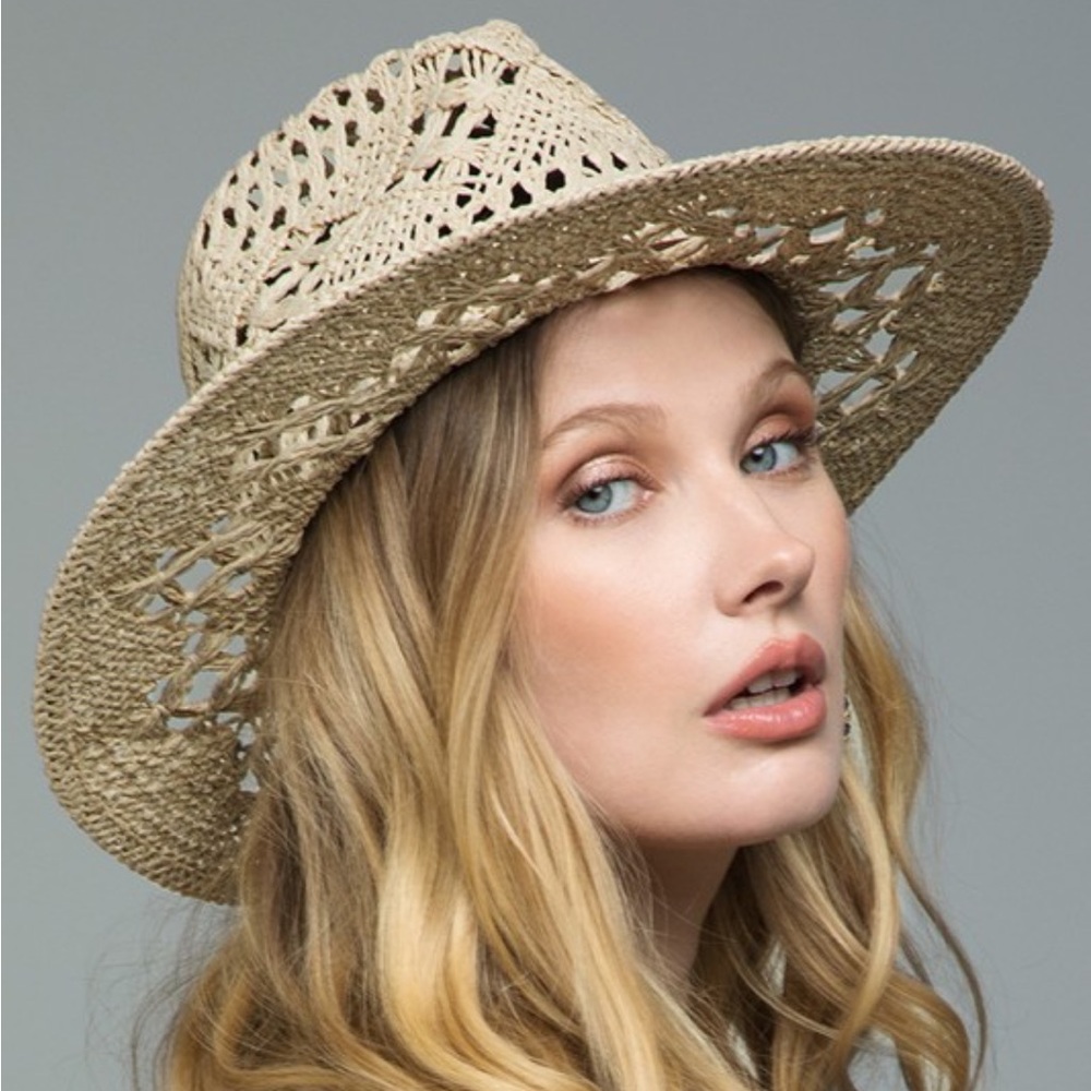 Bohemian Handweaving Open-Weave Panama Hat in Natural